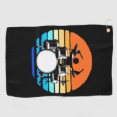 ドラマーレトロヴィンテージ ゴルフタオル (横)