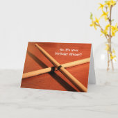 ドラマー右オンタイム誕生日カード カード (黄色い花)