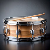 ドラマー女の子かわいい紫と白文字 Tシャツ