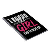 ドラマー女の子ドラムセット女性ドラムミュージシャン ノートブック (右側)