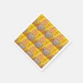 ドラマー女の子ロックアート スタンダードカクテルナプキン (角)