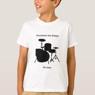 ドラマー常に時間通りに Tシャツ