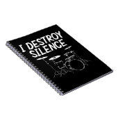 ドラマー引用文ドラムセットロックバンドドラムミュージシャン ノートブック (右側)