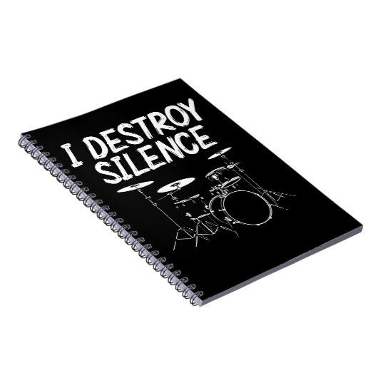 ドラマー引用文ドラムセットロックバンドドラムミュージシャン ノートブック (右側)