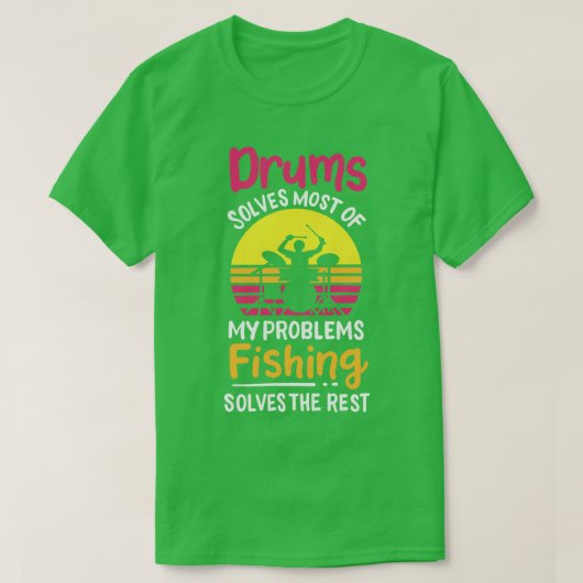 ドラマー引用文ドラム1 Tシャツ (デザイン正面)