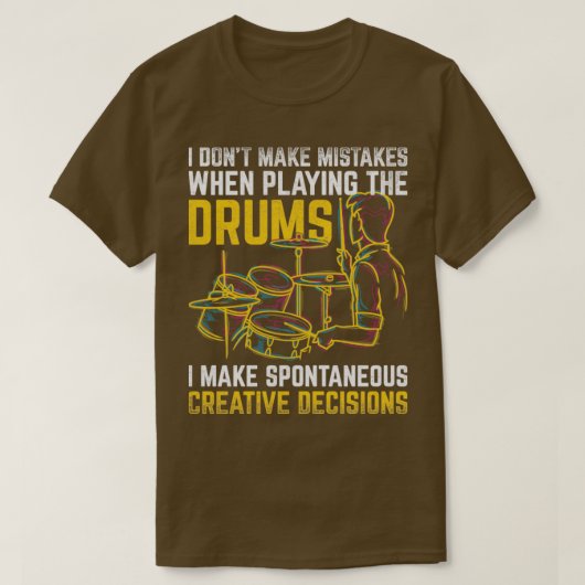 ドラマー引用文ドラム Tシャツ (デザイン正面)