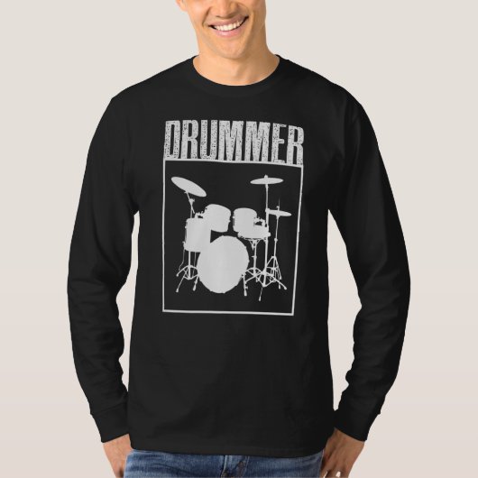 ドラマー打楽器奏者 Tシャツ (正面)