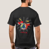 ドラマー最高ののおもしろいパーソナライズされた Tシャツ (裏面)