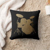 ドラマー枕ロック&音楽転がドラミングドラム クッション (ブランケット)