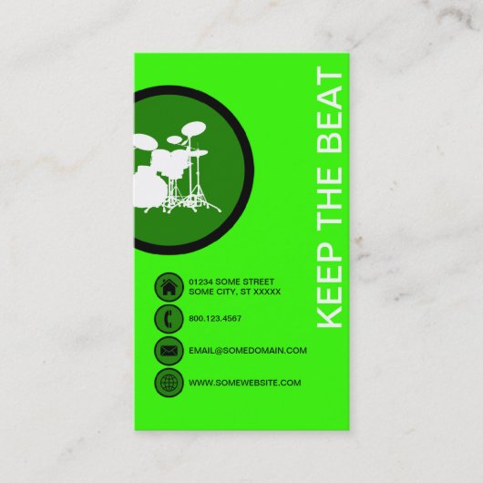 ドラマー泡 名刺 (正面)