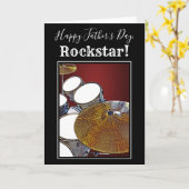 ドラマー父の日ミュージシャンカードドラムドラム カード (黄色い花)