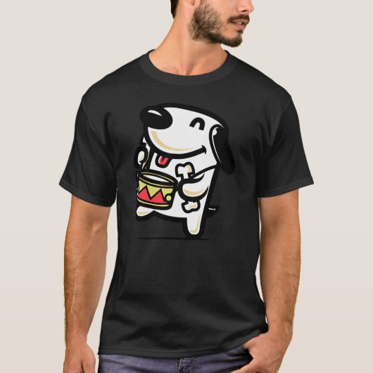 ドラマー犬 Tシャツ (正面)