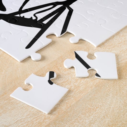 ドラマー猫はミュージシャンの石ジャズおもしろいなかわいいドラムをたたきます ジグソーパズル (側面)