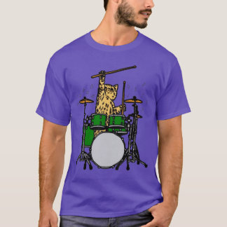 ドラマー猫 音楽好き ミュージシャン ドラム演奏 b tシャツ