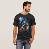 ドラマー猫! Tシャツ (正面フル)