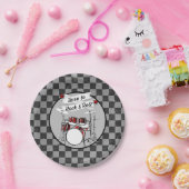 ドラマー生まれ誕生日toロック&ドラム転がキット ペーパープレート (パーティー)