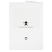 ドラマー男の子バレンタインカードスネードドラムばち (裏面)