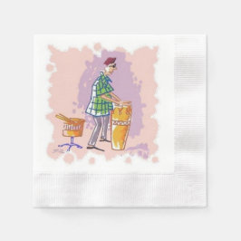 ドラマー私が作った紙カクテルナプキン 縁ありカクテルナプキン