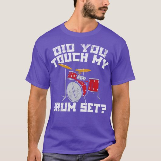 ドラマー私のドラムセット Tシャツ (正面)