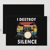 ドラマー私は沈黙ドラムを破壊 招待状 (正面/裏面)