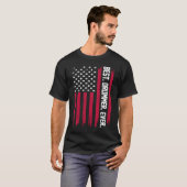 ドラマー米国旗ドラムプレーヤー米国旗ドラマー Tシャツ (正面フル)