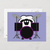 ドラマー羊のポストカード ポストカード (正面/裏面)