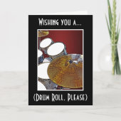 ドラマー誕生日カードミュージシャンドラムドラミングロック カード (正面)