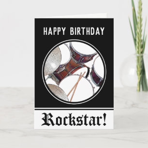 ドラマー誕生日ドラムロックスターミュージシャンドラム カード