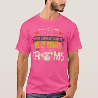 ドラマー退職したミュージシャンメンギフトアイディア動揺して Tシャツ