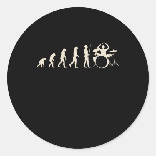 ドラマー進化 ラウンドシール (正面)