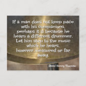 ドラマー違うソロー引用文シンバル ポストカード (正面)