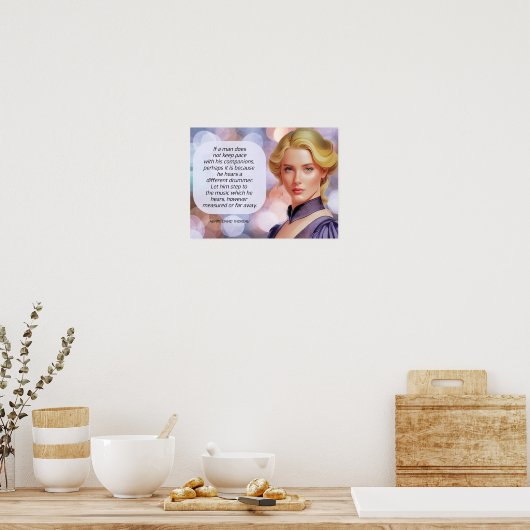 ドラマー違う引用文ソロー ポスター (キッチン)