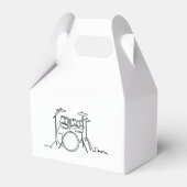 ドラマー音楽デザインワンラインドラム フェイバーボックス (裏面サイド)