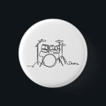 ドラマー音楽デザインワンラインドラム 缶バッジ<br><div class="desc">ドラマー音楽デザインワンラインドラム</div>