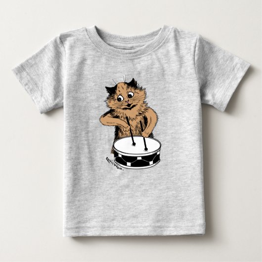 ドラマー・キャット ベビーTシャツ (正面)