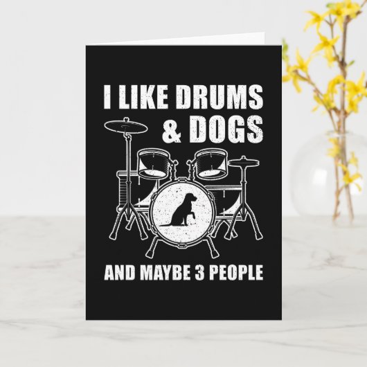 ドラマー・ギフト カード (黄色い花)