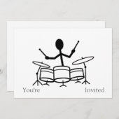 ドラマー・スティック・フィギュア 招待状 (正面/裏面)