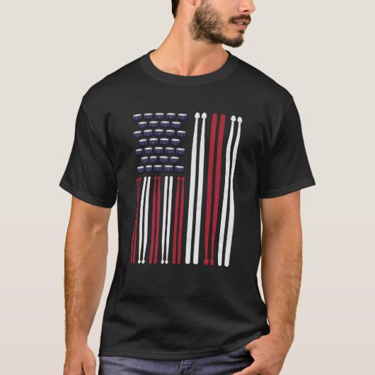 ドラマー ドラムスティック Tシャツ (正面)