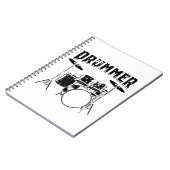 ドラマー |ドラムミュージカル楽器ギフトアイディア ノートブック (左側)