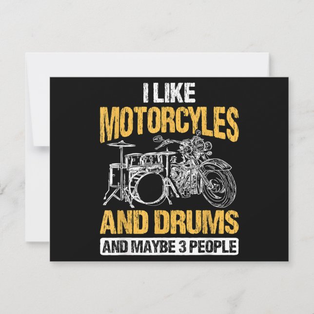 ドラマー・ドラム私はバイクとドラムが好き (正面)