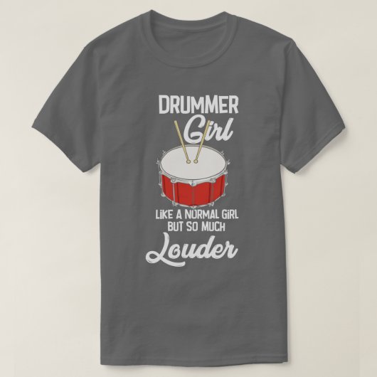 ドラマー・ドラム・パーカッション Tシャツ (デザイン正面)