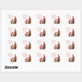 ドラマー・ボーイとクリスマスボール スクエアシール (シート)