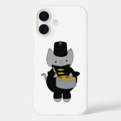 ドラマー・マーチングバンドキャットブラック金ゴールド Case-Mate iPhoneケース (裏面)