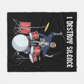 ドラマー・ロック・ミュージック・バンド・ドラム私は沈黙を破壊 フリースブランケット (正面(横))