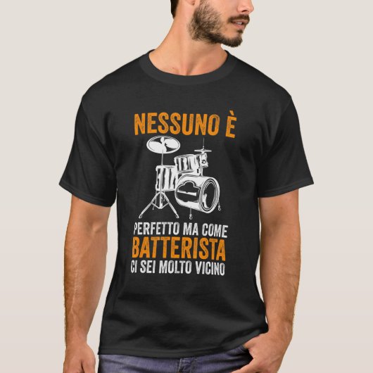 ドラマー・ロック・ミュージック Tシャツ (正面)