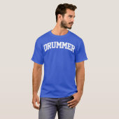 ドラマー 仕事 大学 クラブ アーチ 少年 Tシャツ (正面フル)
