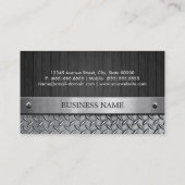 ドラマー - 木と金属のルック 名刺 (裏面)