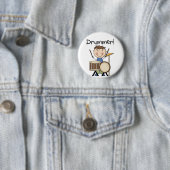 ドラマー-男性のTシャツおよびギフト 缶バッジ (インサイチュ)