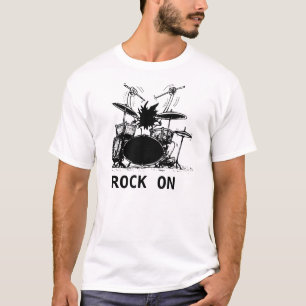 ドラマー、石 Tシャツ