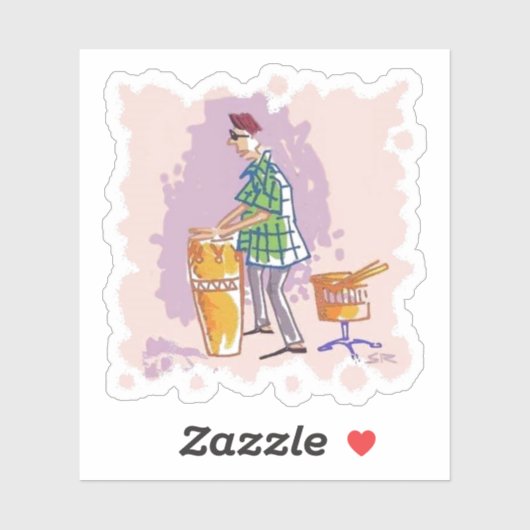 ドラマーIコンターシール シール (シート)